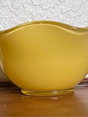 Yellow Glass Bowl - Curved Rim